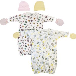 Newborn Baby Girl 6 Piece Gown Set Nc_0833