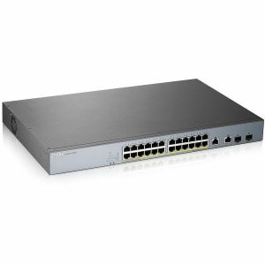 ZYXEL GS1350-26HP 24-Port Gigabit Smart Nebula Cloud Managed PoE Switch | 24 PoE+ Ports at 375W with 2 SFP Uplinks