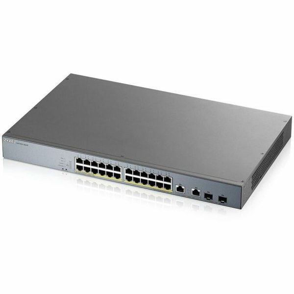 ZYXEL GS1350-26HP 24-Port Gigabit Smart Nebula Cloud Managed PoE Switch | 24 PoE+ Ports at 375W with 2 SFP Uplinks - Image 2