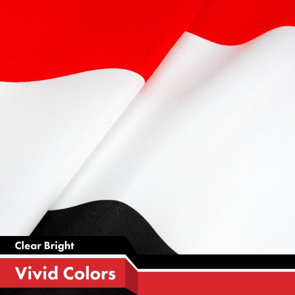 Yemen (Yemeni) Flag | 3x5 feet | Printed 150D, Indoor/Outdoor, Vibrant Colors, Brass Grommets, Quality Polyester, Much Thicker More Durable Than 100D and 75D Polyester - Image 3
