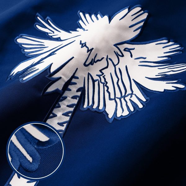 G128 South Carolina SC State Flag | 6x10 Ft | StormFlyer Series Embroidered 220GSM Spun Polyester | Embroidered Design, Indoor/Outdoor, Brass Grommets, Heavy Duty, All Weather - Image 2