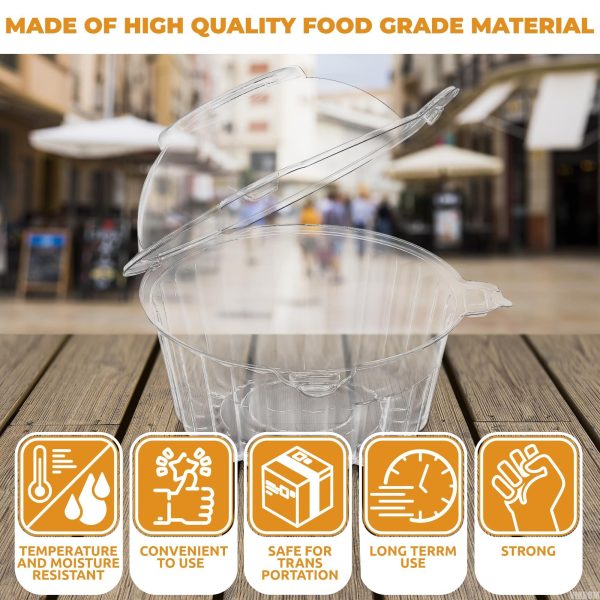 50Pcs Individual Cupcake Boxes Plastic Container with Lid | Dessert Containers with Lids – Individual Cupcake Containers for Cupcakes & Muffin Storage Container   Plastic Cupcake Holder with Lid - Image 2