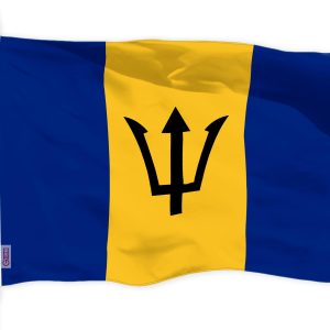 G128 Barbados Barbadian Flag | 3x5 Ft | LiteWeave Pro Series Printed 150D Polyester | Country Flag, Indoor/Outdoor, Vibrant Colors, Brass Grommets, Thicker and More Durable Than 100D 75D Polyester