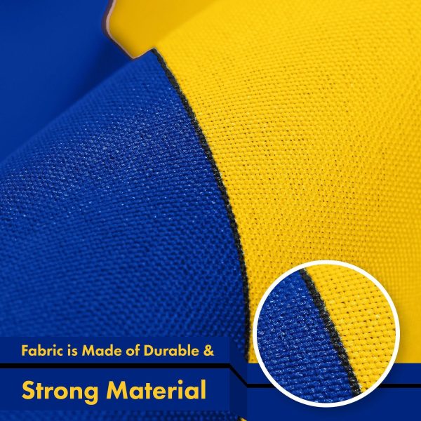 G128 Barbados Barbadian Flag | 3x5 Ft | LiteWeave Pro Series Printed 150D Polyester | Country Flag, Indoor/Outdoor, Vibrant Colors, Brass Grommets, Thicker and More Durable Than 100D 75D Polyester - Image 4