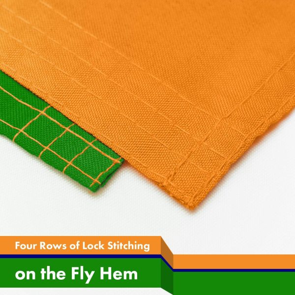 G128 2 Pack: India (Indian) Flag | 3x5 feet | Printed 150D Indoor/Outdoor, Vibrant Colors, Brass Grommets, Quality Polyester, Much Thicker More Durable Than 100D 75D Polyester - Image 5