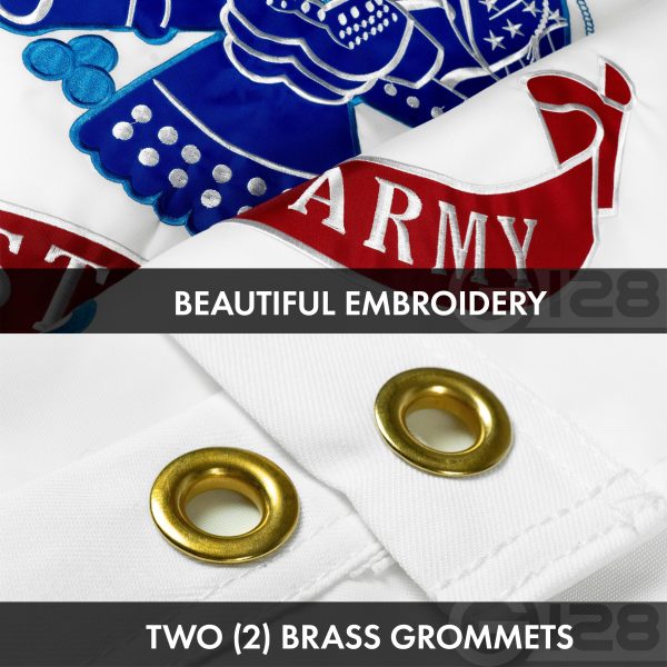 COMBO PACK: American Flag Embroidered Polyester 3x5 Ft & US Army Flag Embroidered - Image 7