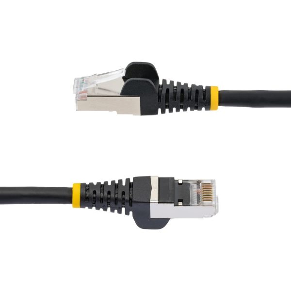 StarTech.com 25ft CAT6a Ethernet Cable, Black Low Smoke Zero Halogen (LSZH) 10 GbE 100W PoE S/FTP Snagless RJ-45 Network Patch Cord - Image 3