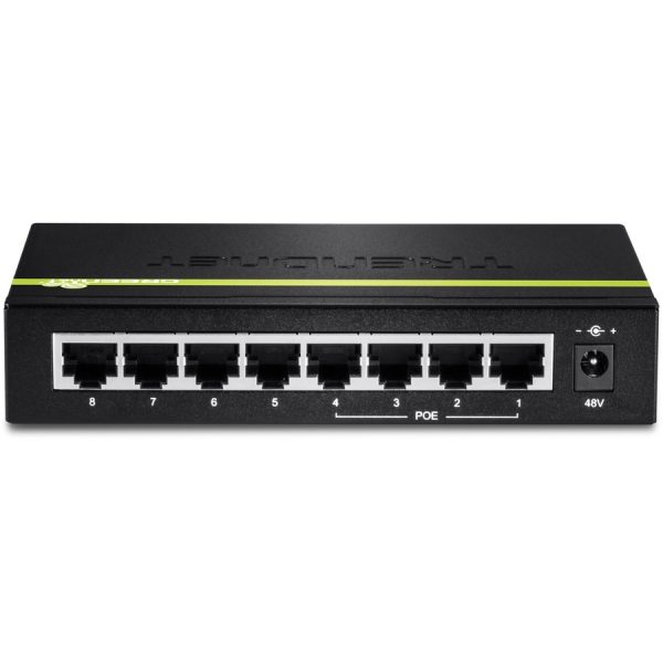 TRENDnet 8-Port 10/100Mbps PoE Switch, 4 x 10/100 Ports, 4 x 10/100 PoE Ports, 30W PoE Power Budget, 1.6 Gbps Switching Capacity, 802.3af, Limited Lifetime Protection, Black, TPE-S44 - Image 3
