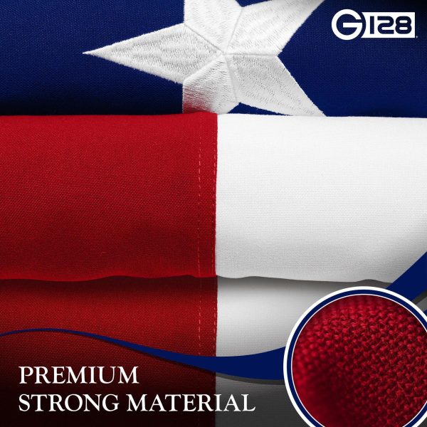 G128 5 Pack: North Carolina State Flag | 2x3 Ft | StormFlyer Series Embroidered 220GSM Spun Polyester | Embroidered Design, Indoor/Outdoor, Brass Grommets, Heavy Duty, All Weather - Image 7