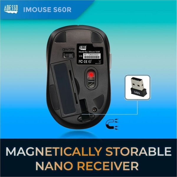 Adesso iMouse S60R - 2.4 GHz Wireless Programmable Nano Mouse - Image 6