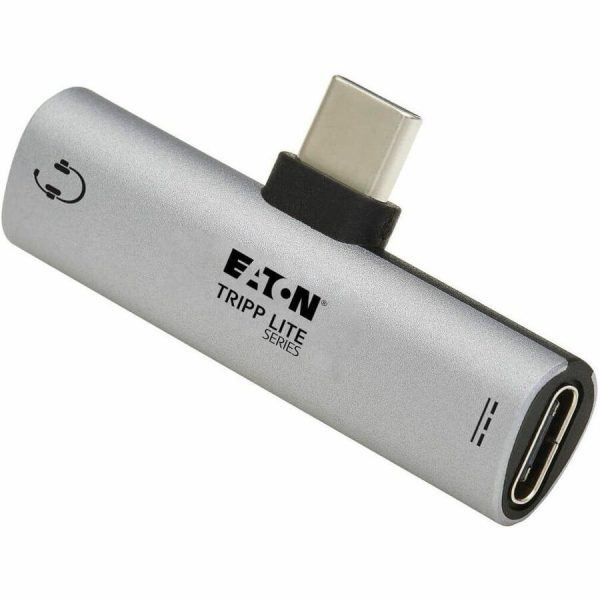 Eaton Tripp Lite Series USB-C to 3.5 mm Headphone Jack Adapter for Hi-Res Stereo Audio - PD 3.0 and QC 2.0 Charging, Silver - Image 3