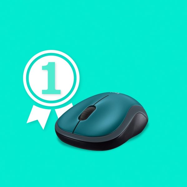 Logitech M185 Wireless Mouse, 2.4GHz with USB Mini Receiver, 12-Month Battery Life, 1000 DPI Optical Tracking, Ambidextrous, Compatible with PC, Mac, Laptop (Blue) - Image 2