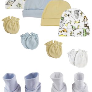 Baby Boys Caps, Booties And Mittens (pack Of 10) Nc_0340