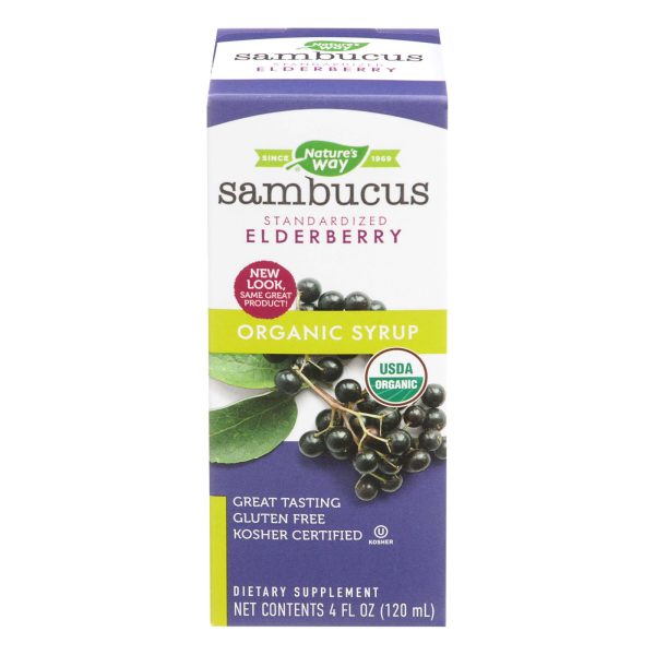 Nature's Way - Organic Sambucus - Elderberry Syrup - 4 fl oz - Image 2