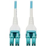 Eaton Tripp Lite Series 100G Duplex Multimode 50/125 OM4 Armored Fiber Optic Cable (LC/LC Duplex M/M), LSZH, Aqua, 15 m (49.2 ft.)