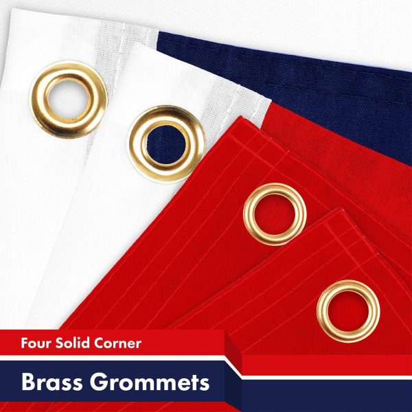G128 5 Pack: American USA Flag | 3x5 Ft | LiteWeave Pro Series Printed 150D Polyester, 4 Corner Brass Grommets | Country Flag, Vibrant Colors, Perfect For Balcony, More Durable Than 100D 75D Polyester - Image 2