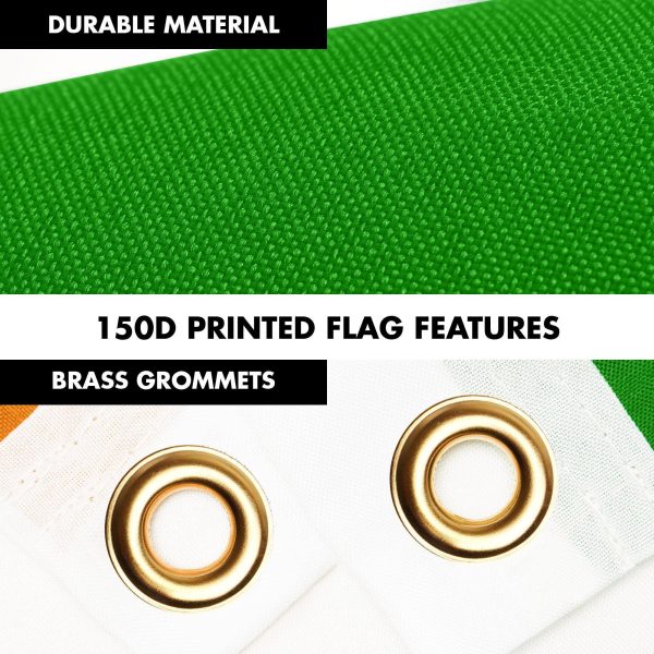 Flag Pole 6FT Silver Tangle Free & India Indian Flag 3x5 Ft Combo Printed 150D Polyester By G128 - Image 4