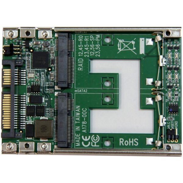 StarTech.com Dual mSATA SSD to 2.5" SATA RAID Adapter Converter - Image 2