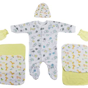Sleep-n-play, Cap, Mittens And Washcloths - 7 Pc Set Cs_0030