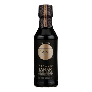 San - J Tamari Soy Sauce - Organic - Case of 6 - 10 Fl oz.