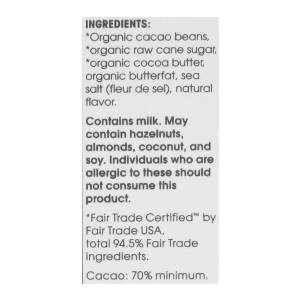 Alter Eco Americas Chocolate - Organic - Dark Salted Brown Butter - 2.82 oz - case of 12