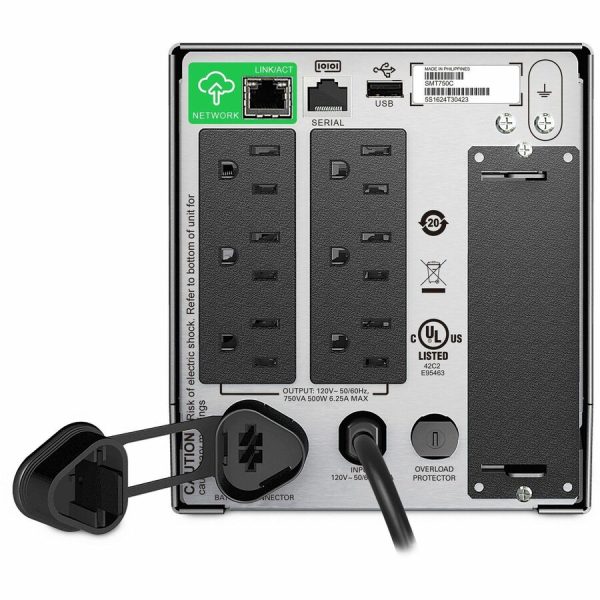 [TAA] APC Smart-UPS, Line Interactive, 750VA, Tower, 120V, 6x NEMA 5-15R outlets, SmartConnect Port+SmartSlot, AVR, LCD, TAA - Image 2