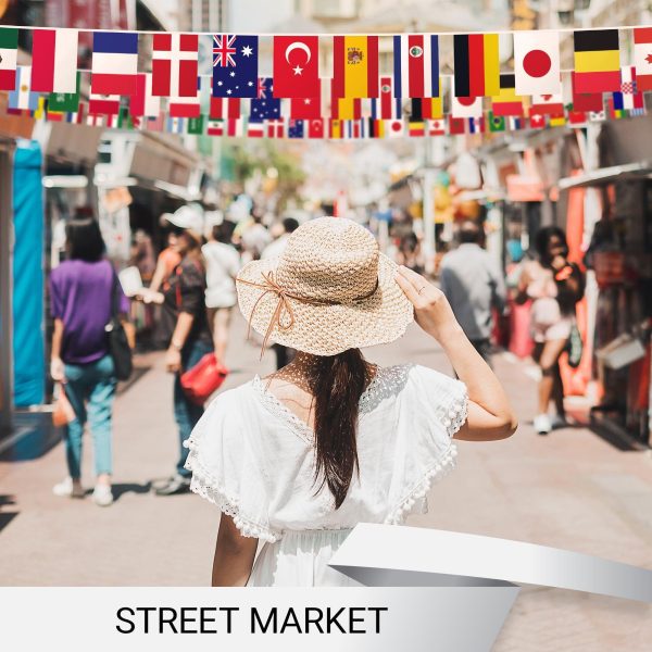 G128 2022 World Cup Bunting Banner | Flag 11 x 7.5 Inch, Full String 40 Feet | LiteWeave Pro Series Printed 150D Poly | String Flag Decor for Fan Club Party, Soccer Events, World Cup Fan Celebration - Image 6