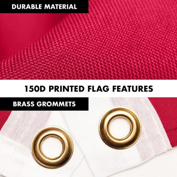 G128 Combo Pack: 6 Ft Tangle Free Spinning Flagpole (Black) & Austria Flag 3x5 Ft Printed 150D Polyester, Brass Grommets (Flag Included) Aluminum Flag Pole - Image 4