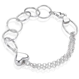 Sterling Silver Heart Bracelets for Women