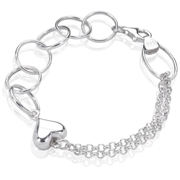 Sterling Silver Heart Bracelets for Women