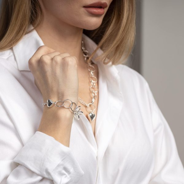 Sterling Silver Heart Bracelets for Women - Image 4