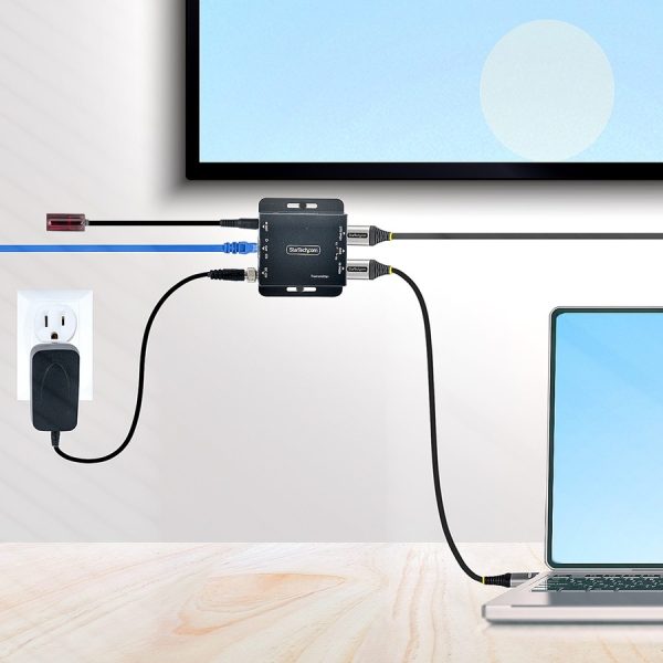 StarTech.com 4K HDMI Extender over CAT6/CAT5 Ethernet Cable, 4K 30Hz or 1080p 60Hz Video Extender, HDMI Transmitter and Receiver Kit - Image 7