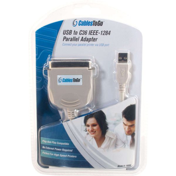 C2G 6ft USB to C36 Parallel Printer Adapter Cable - Image 3