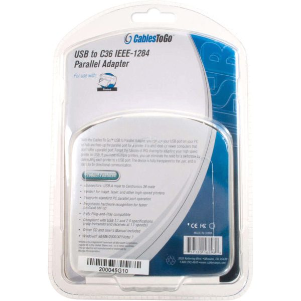 C2G 6ft USB to C36 Parallel Printer Adapter Cable - Image 4