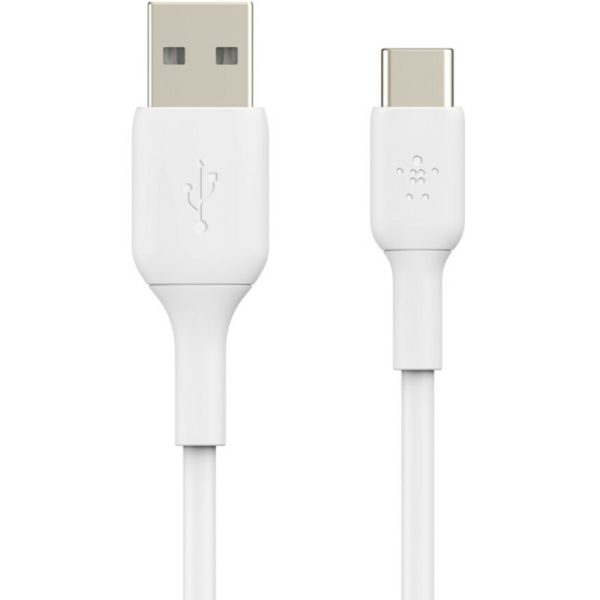 Belkin USB-C to USB-A Cable (2m / 6.6ft, White) - Image 2