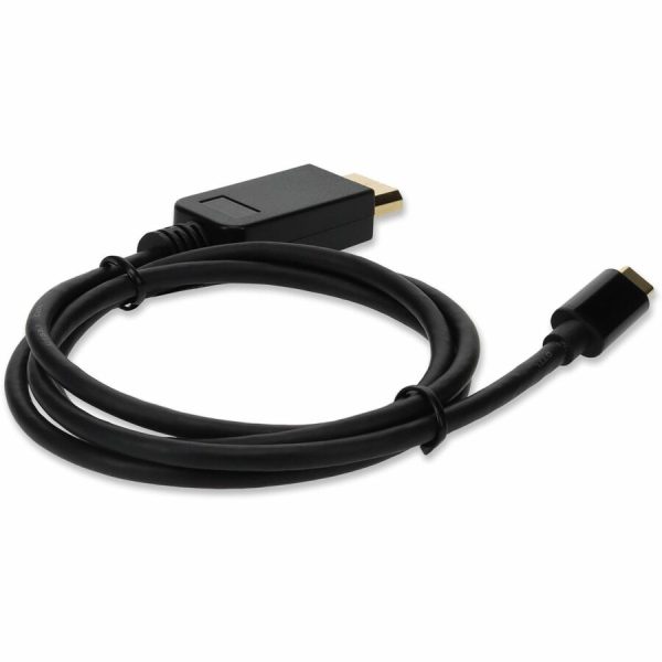 AddOn 3ft USB 3.1 (C) Male to DisplayPort Male Black Cable - Image 5