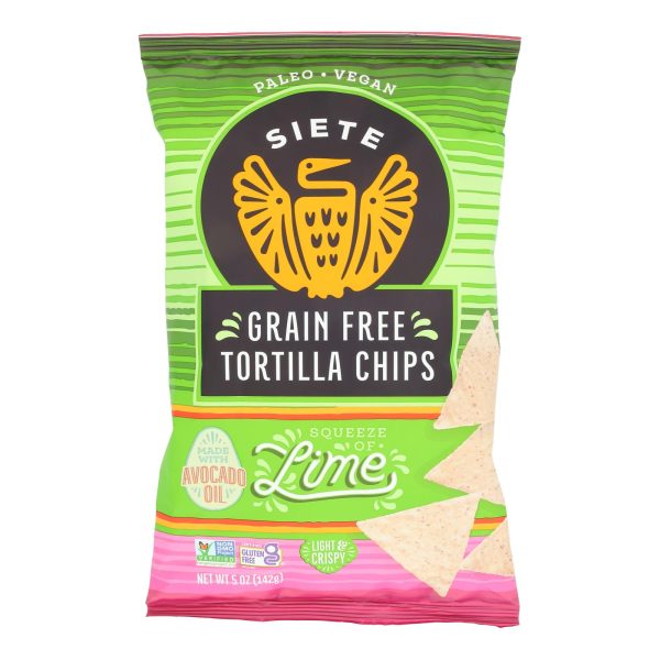 Siete Tortilla Chip - Lime - Case of 12 - 5 oz - Image 2