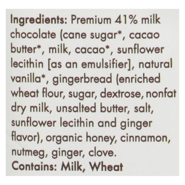 Chuao Chocolatier Crispy Honey Gingerbread Bits Wrapped In Milk Chocolate - Case of 12 - 2.8 OZ
