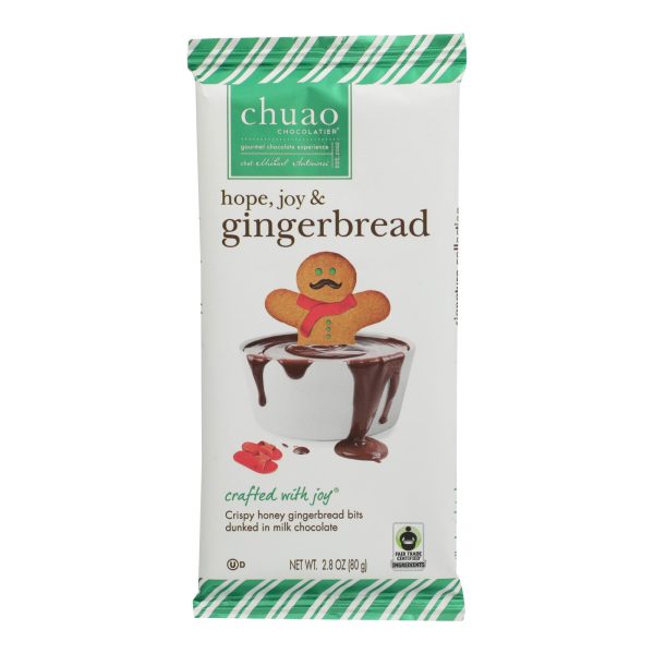 Chuao Chocolatier Crispy Honey Gingerbread Bits Wrapped In Milk Chocolate - Case of 12 - 2.8 OZ - Image 3