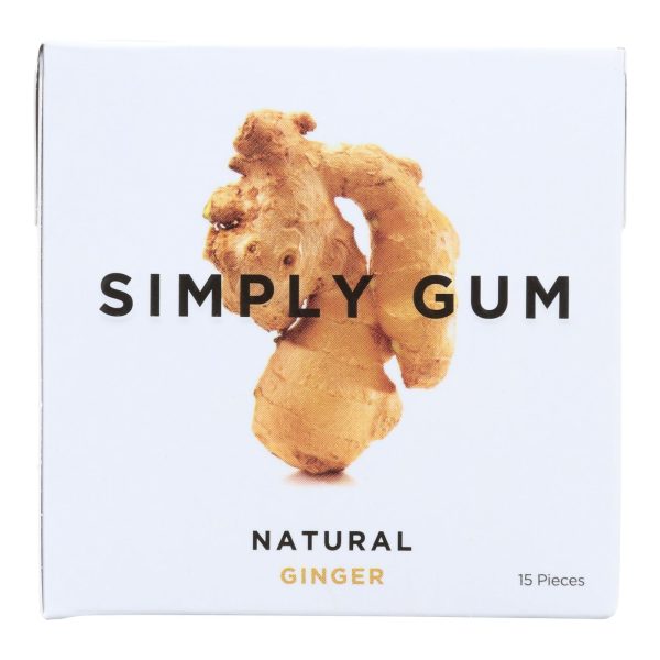 Simply Gum All Natural Gum - Ginger - Case of 12 - 15 Count - Image 2