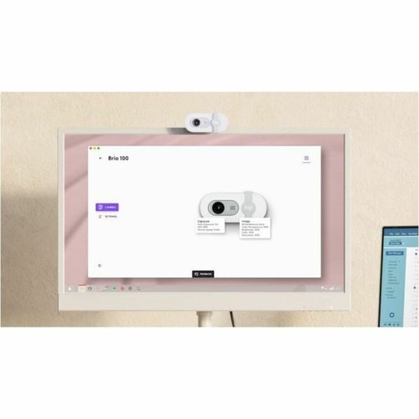 Logitech BRIO 100 Webcam - 2 Megapixel - Off White - USB Type A - 1 Pack(s) - Image 2