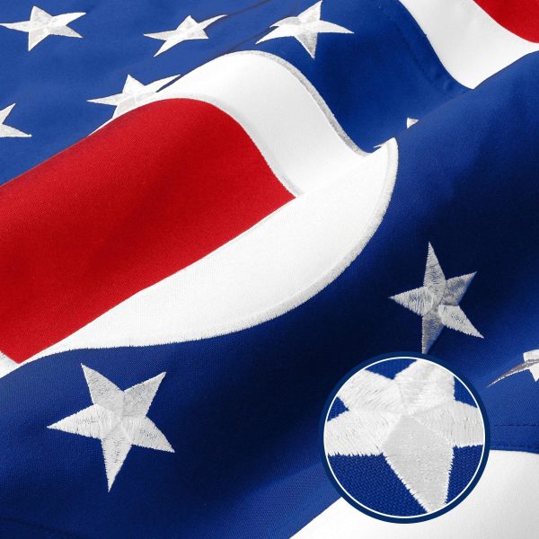 G128 Ohio OH State Flag | 1x1.5 Ft | StormFlyer Series Embroidered 220GSM Spun Polyester | Embroidered Design, Indoor/Outdoor, Brass Grommets, Heavy Duty, All Weather - Image 2