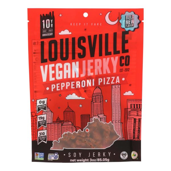 Louisville Vegan Jerky - Jerky Vegan Pepperoni - Case of 10 - 3 OZ - Image 3
