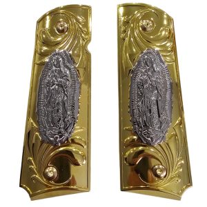 1911 Grips Gold Virgin Mary Lady of Guadalupe Grips 1911 Full Size Grips Ambi Safety Grips