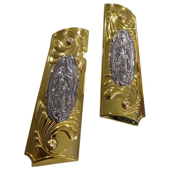 1911 Grips Gold Virgin Mary Lady of Guadalupe Grips 1911 Full Size Grips Ambi Safety Grips - Image 3