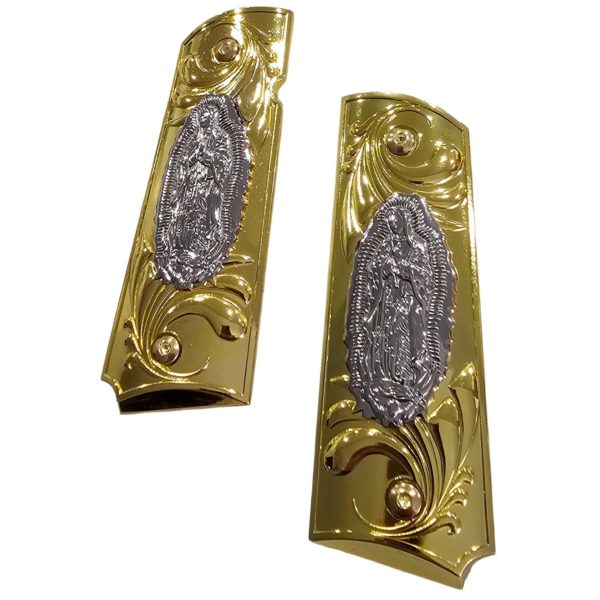 1911 Grips Gold Virgin Mary Lady of Guadalupe Grips 1911 Full Size Grips Ambi Safety Grips - Image 4
