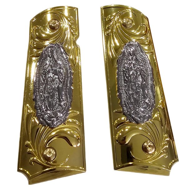 1911 Grips Gold Virgin Mary Lady of Guadalupe Grips 1911 Full Size Grips Ambi Safety Grips - Image 5