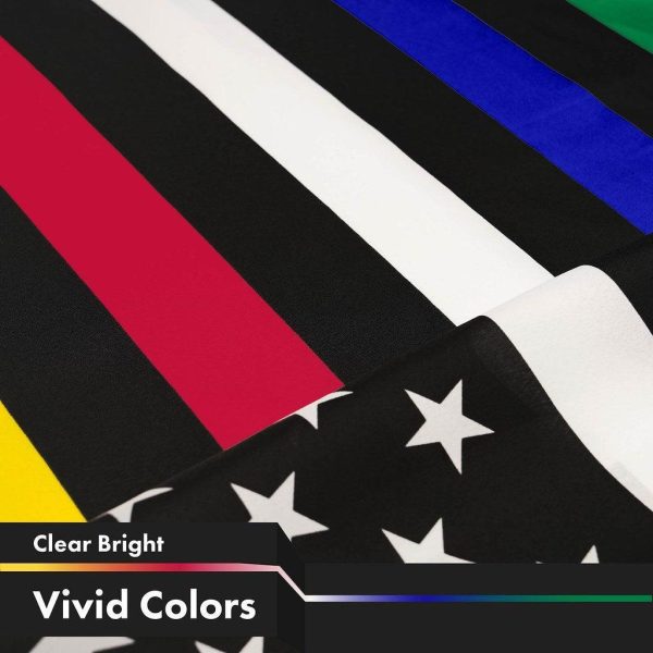 G128 3 Pack: Thin Line Civil Services Flag | 3x5 Ft | LiteWeave Pro Series Printed 150D Polyester | Duty and Honor Flag, Vibrant Colors, Brass Grommets, Thicker and More Durable Than 100D 75D Poly - Image 3