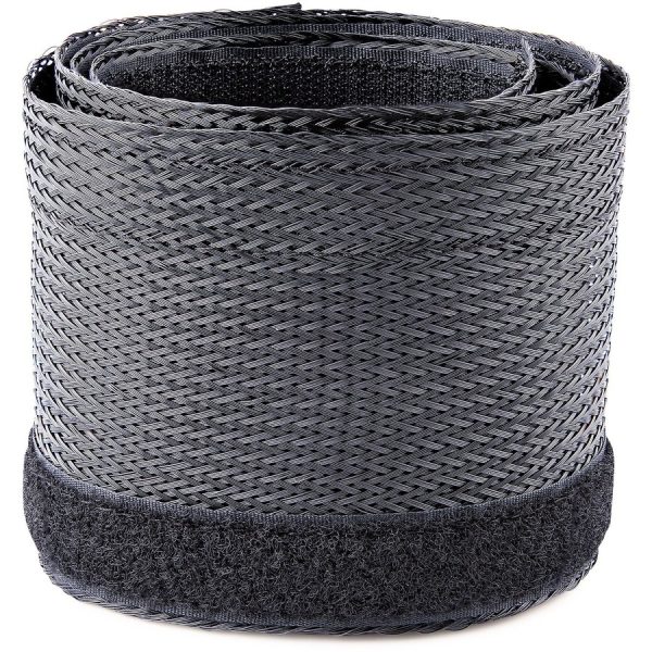 StarTech.com 10ft (3m) Cable Management Sleeve, Braided Mesh Wire Wraps/Floor Cable Covers, Computer Cable Manager/Cord Concealer - Image 2
