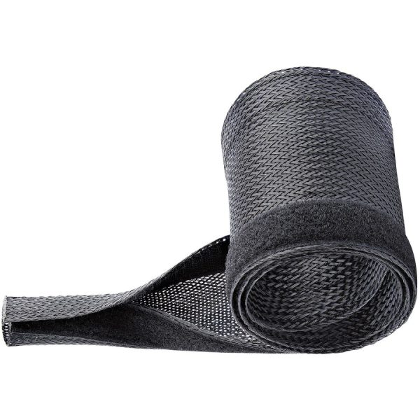 StarTech.com 10ft (3m) Cable Management Sleeve, Braided Mesh Wire Wraps/Floor Cable Covers, Computer Cable Manager/Cord Concealer - Image 5